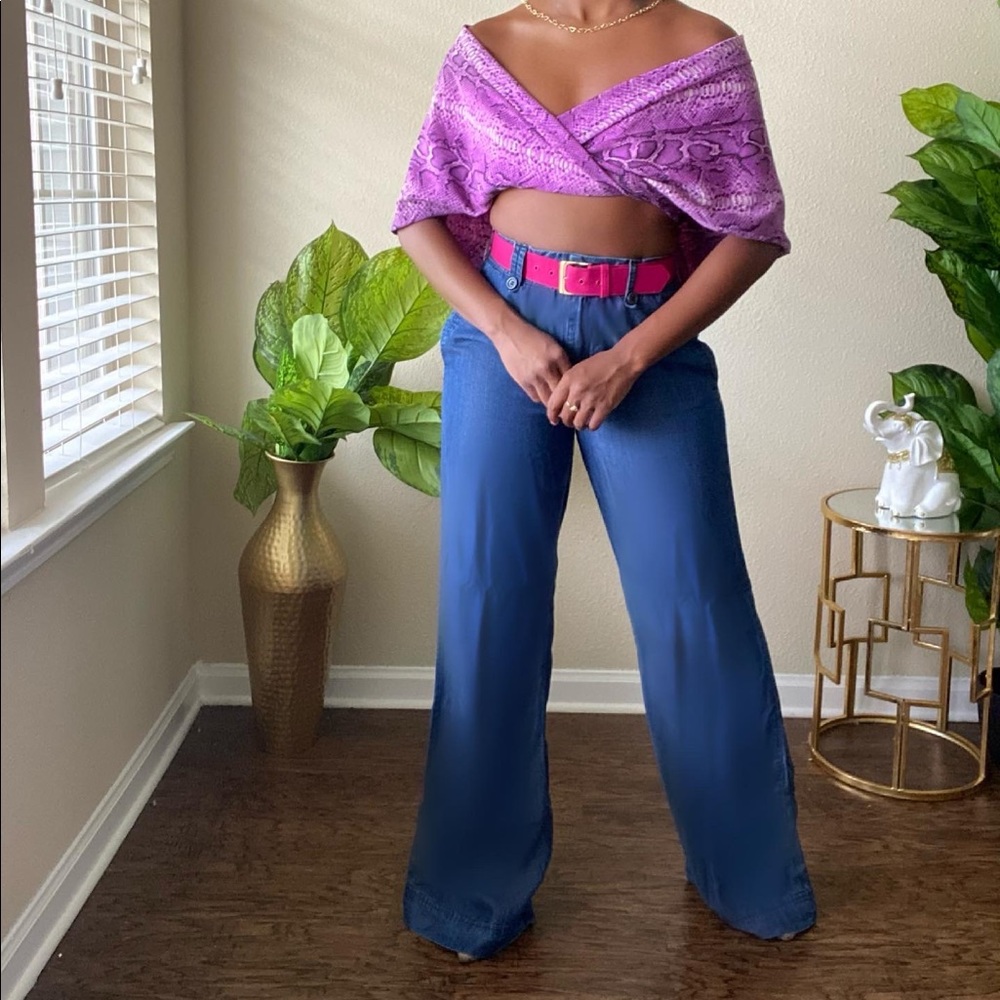 Purple Python Pants - image 3